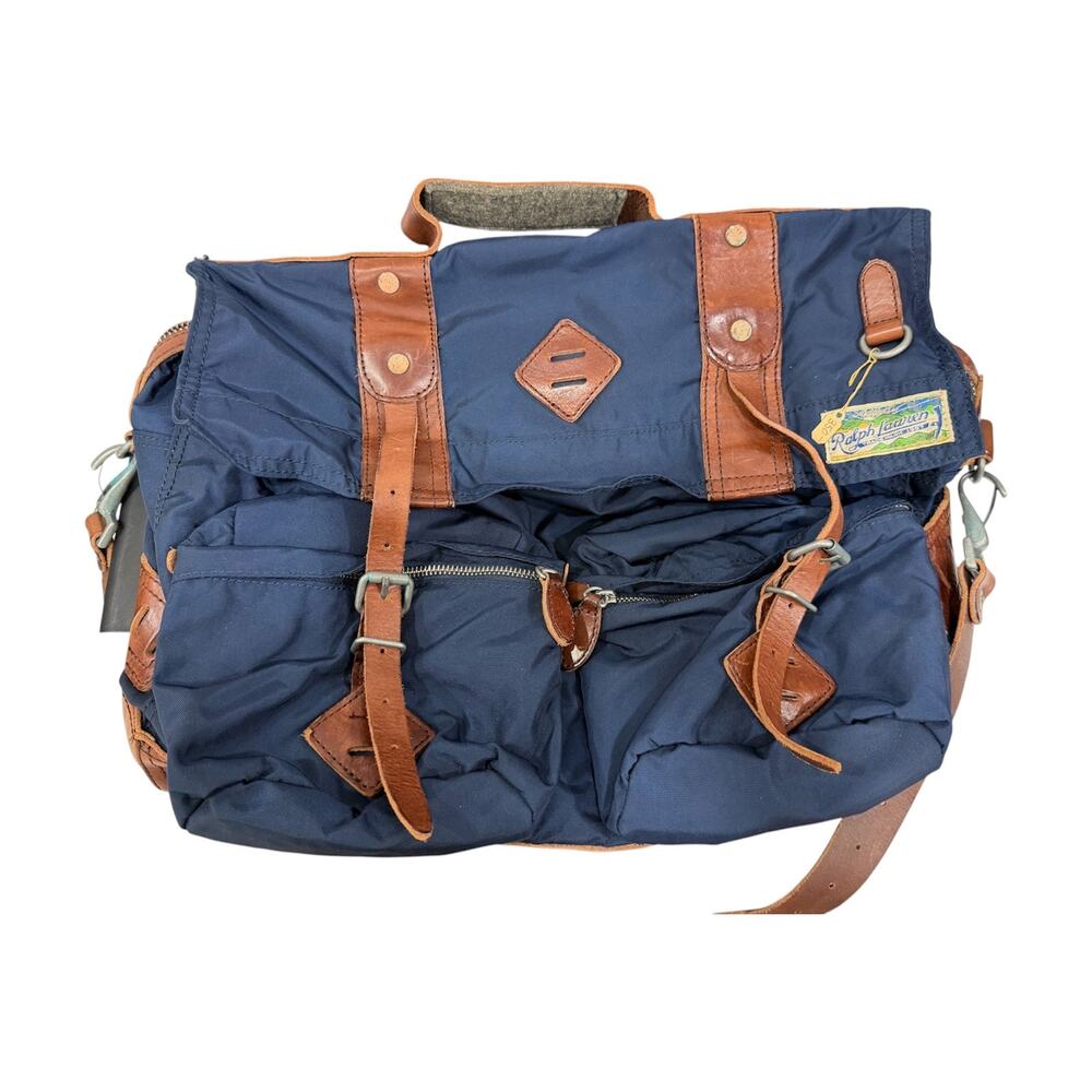 Polo Ralph Lauren Vintage Bag Leather Navy Blue